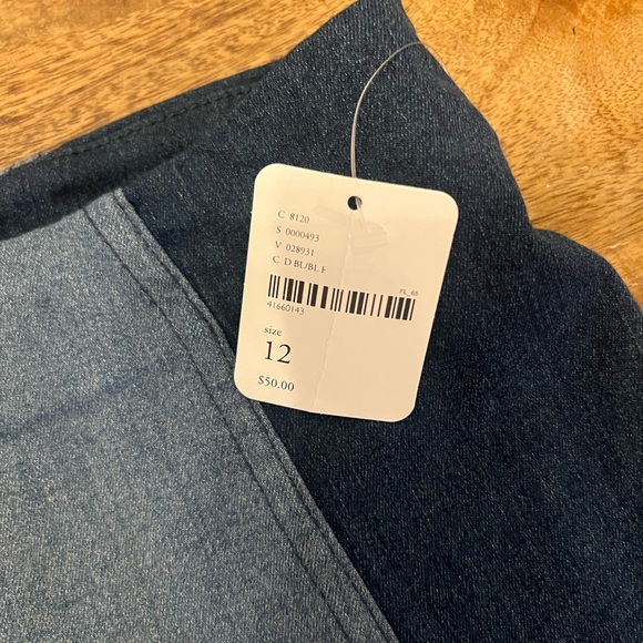 Free People Two Tone Denim Skirt - Picture 3 of 4